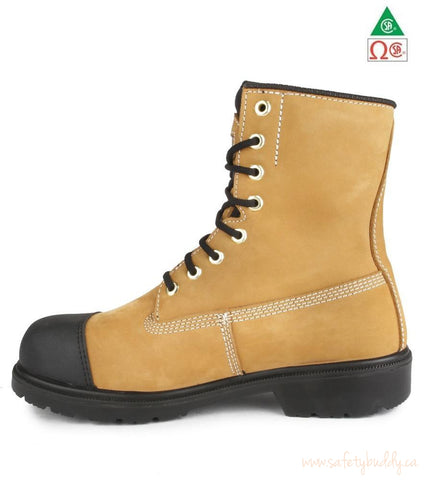 thumbnail image 2 of STC Whiskey Jack 8" Waterproof Work Boots – Leather & PU Nylon, Composite Toe, Oil-Resistant, Insulated 2 of 13
